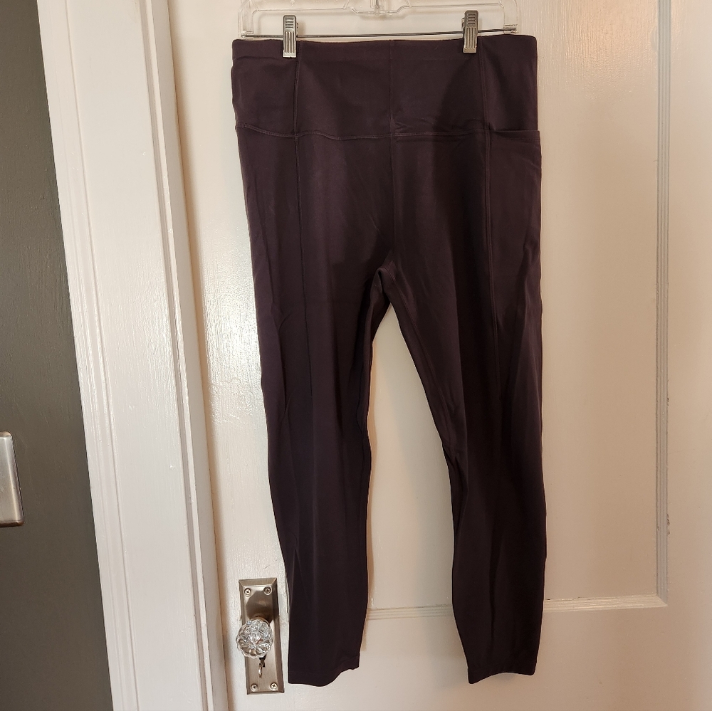 Sweaty Betty High-Waisted Solid Leggings in Charcoal Gray Size XXL